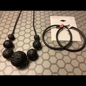 Necklace and earrings